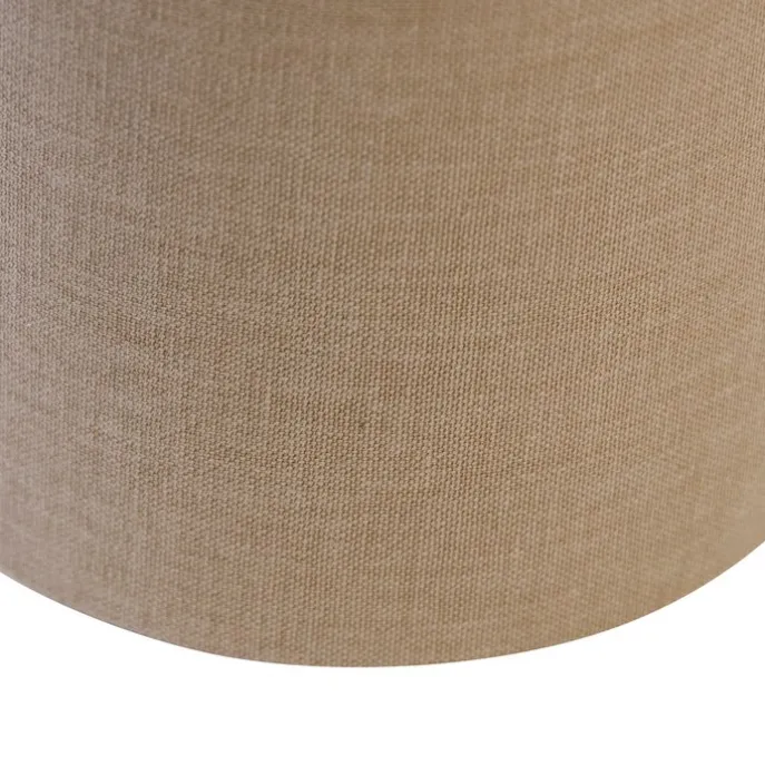 Lampenschirm Stoff hellbraun rund 18/18/14