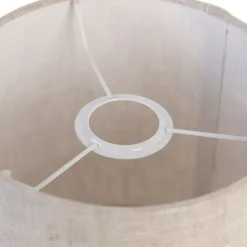 Lampenschirm Stoff Hellgrau Zylinder 20/20/20