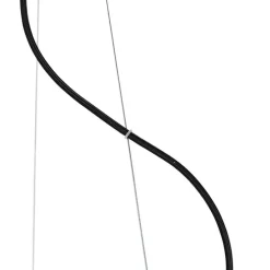 Land Hängelampe schwarz mit Holz 5-Licht - Flair