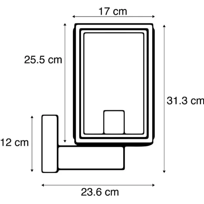 Land Wandleuchte schwarz IP44 - Sutton Up
