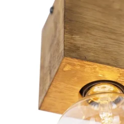 Landdeckenstrahler Holz 2-Licht - Block