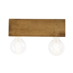 Landdeckenstrahler Holz 2-Licht - Block