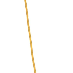 Landhaus-Pendelleuchte Gelb Samt mit Rattan 60cm - Frills Can