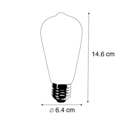 LED Filament ST64 4W 2200K gold mit Hell-Dunkel-Sensor