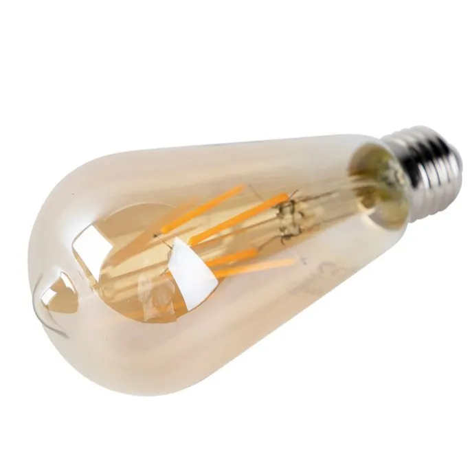 LED Filament ST64 4W 2200K gold mit Hell-Dunkel-Sensor
