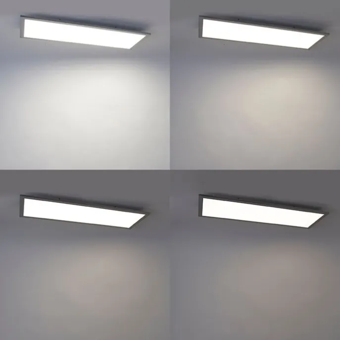 LED-Panel aus Stahl 80 cm inkl. LED mit Fernbedienung - Live