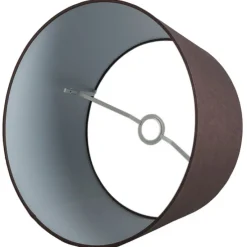 Leinen Lampenschirm braun 45/25