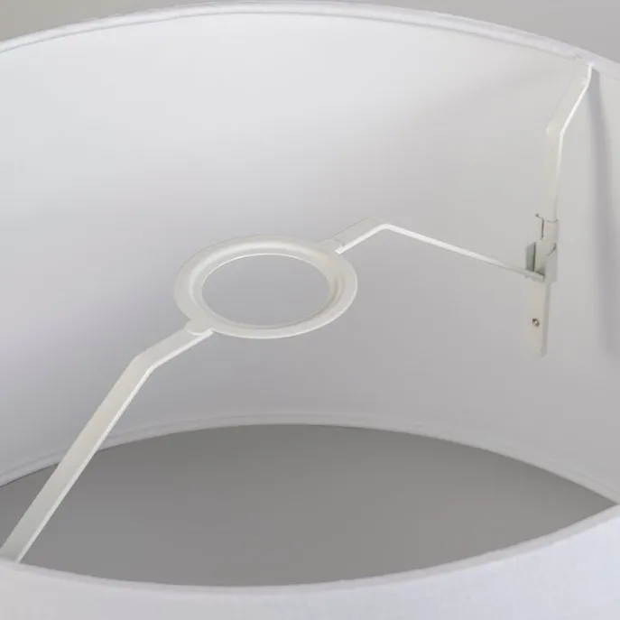 Leinen Lampenschirm braun 45/25