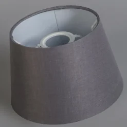 Leinen Lampenschirm grau 25/16