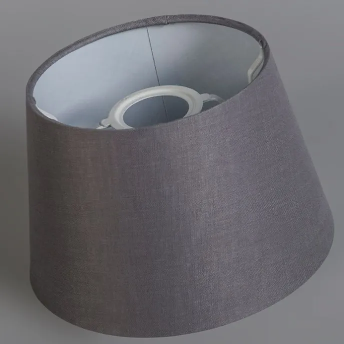 Leinen Lampenschirm grau 25/16