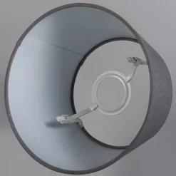 Leinen Lampenschirm grau 25/16