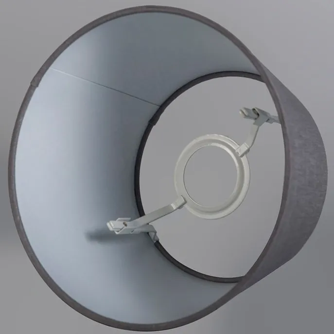 Leinen Lampenschirm grau 25/16