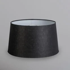 Leinen Lampenschirm schwarz 35 cm