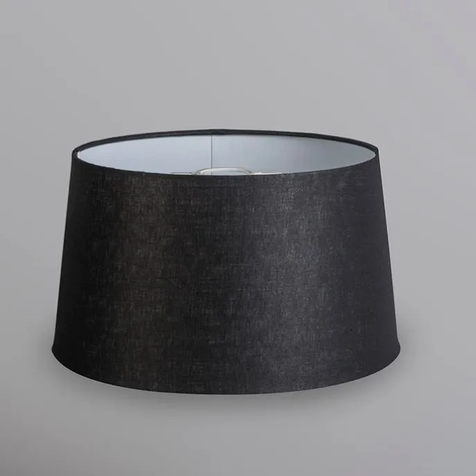Leinen Lampenschirm schwarz 35 cm