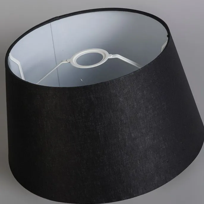 Leinen Lampenschirm schwarz 35 cm