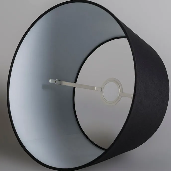 Leinen Lampenschirm schwarz 35 cm