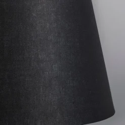 Leinen Lampenschirm schwarz 35 cm