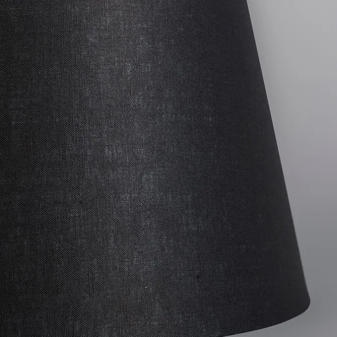 Leinen Lampenschirm schwarz 35 cm