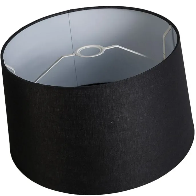 Leinen Lampenschirm schwarz 45/25