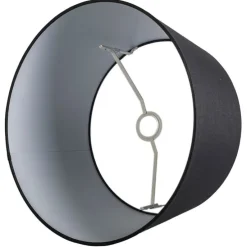 Leinen Lampenschirm schwarz 45/25