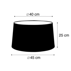 Leinen Lampenschirm schwarz 45/25