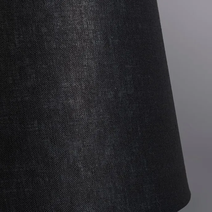 Leinen Lampenschirm schwarz 25/16