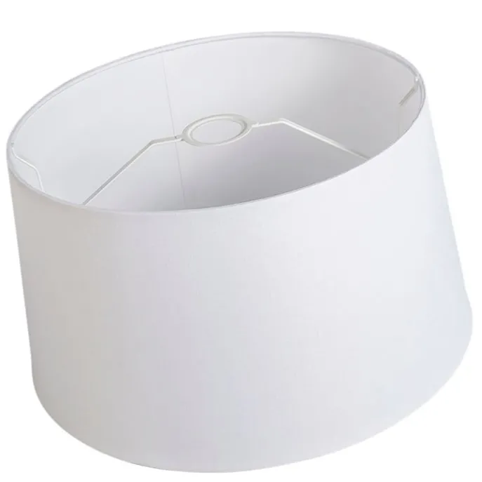 Leinen Lampenschirm weiß 45 cm