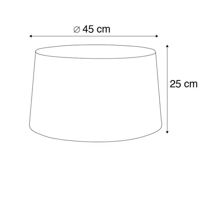 Leinen Lampenschirm weiß 45 cm