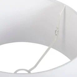 Leinen Lampenschirm weiß 45 cm