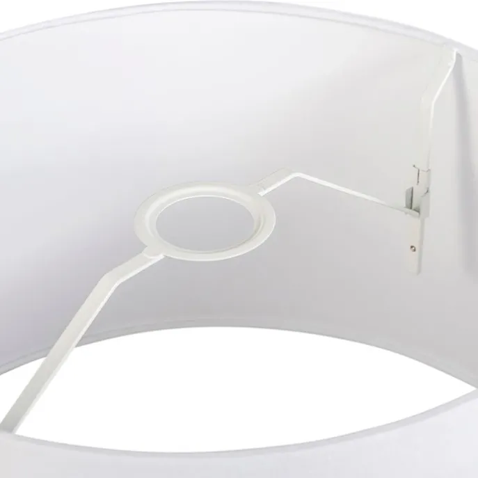 Leinen Lampenschirm weiß 45 cm