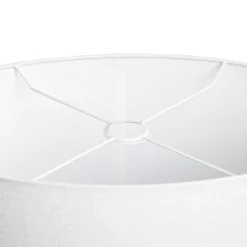 Leinenlampenschirm weiß oval 50/33/25