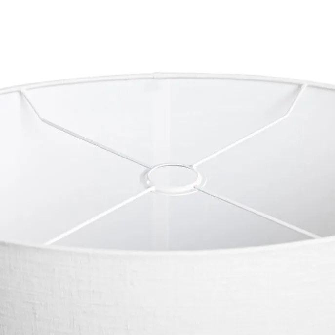 Leinenlampenschirm weiß oval 50/33/25