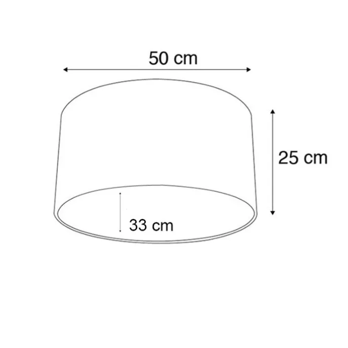 Leinenlampenschirm weiß oval 50/33/25