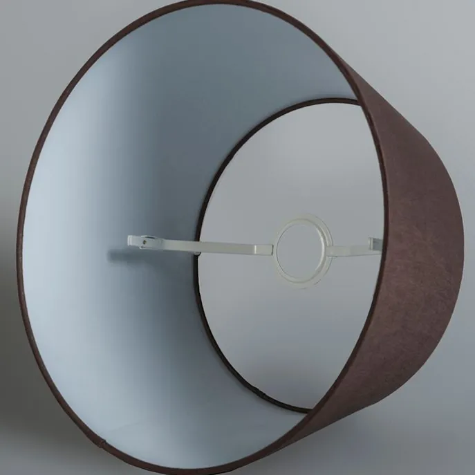 Leinenschirm braun rund abgeschrägt 35/30/18