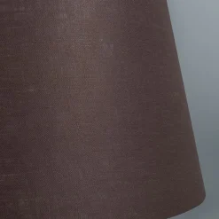 Leinenschirm braun rund abgeschrägt 35/30/18