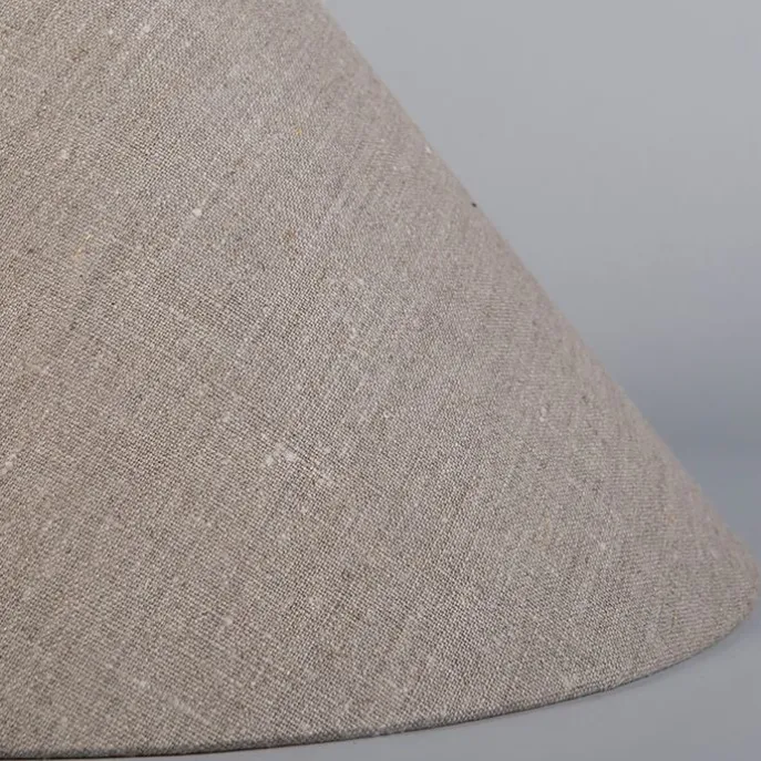 Leinenschirm Grau Rund Abgeschrägt 40/15/16