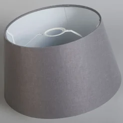 Leinenschirm Grau Rund Konisch 35/30/18