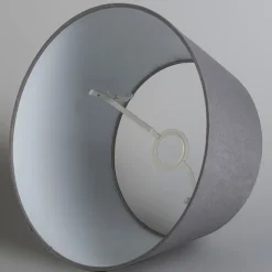 Leinenschirm Grau Rund Konisch 35/30/18