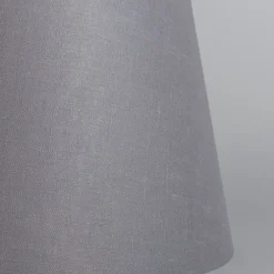 Leinenschirm Grau Rund Konisch 35/30/18