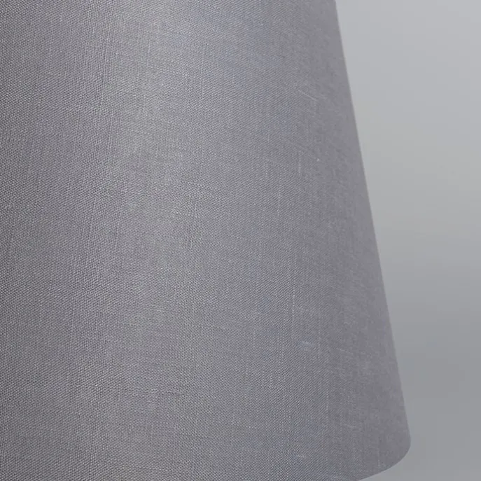 Leinenschirm Grau Rund Konisch 35/30/18