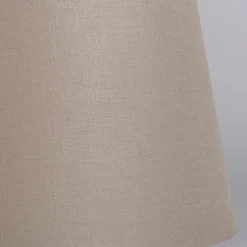 Leinenschirm Taupe Rund Abgeschrägt 35/30/18