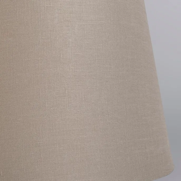 Leinenschirm Taupe Rund Abgeschrägt 35/30/18