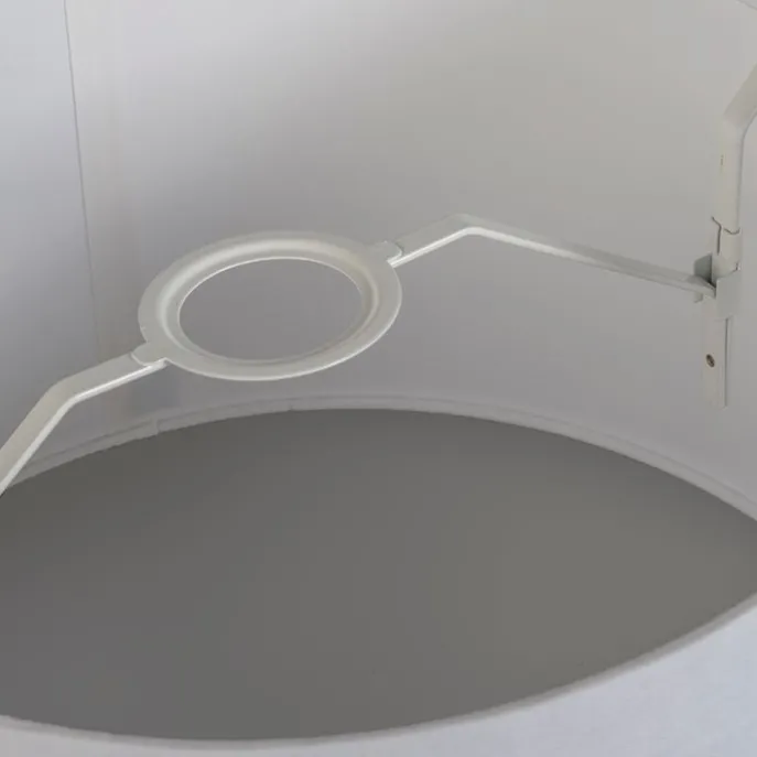 Leinenschirm Taupe Rund Abgeschrägt 35/30/18