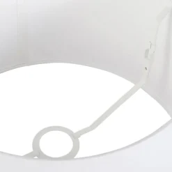 Leinenschirm Weiß Rund Konisch 35/30/20