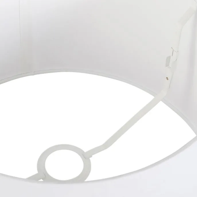 Leinenschirm Weiß Rund Konisch 35/30/20