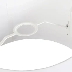 Leinenschirm Weiß Rund Konisch 35/30/20