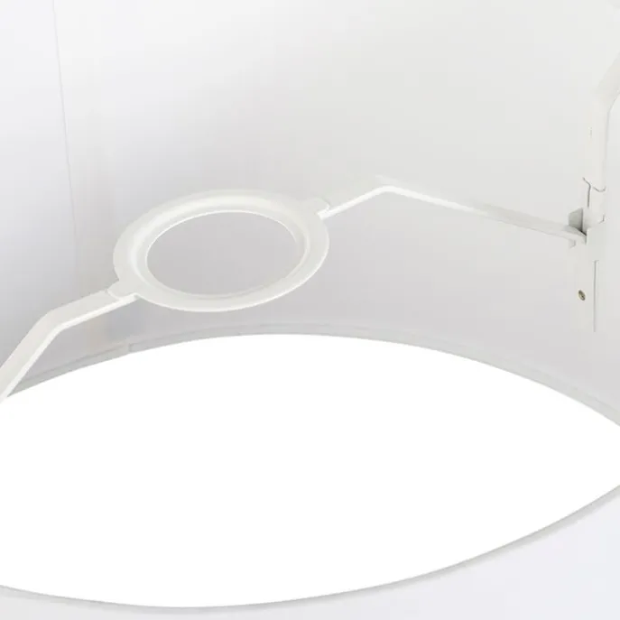 Leinenschirm Weiß Rund Konisch 35/30/20