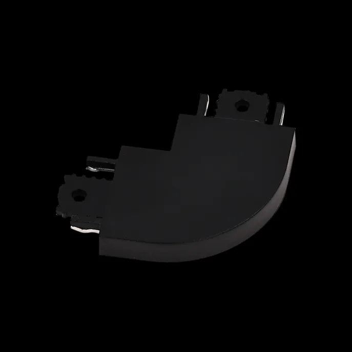 L-förmiger Stromschienenverbinder schwarz gebogen 1-phasig - Magnetic