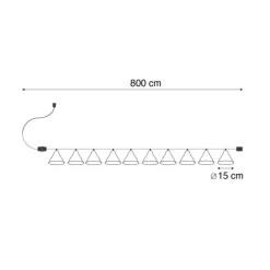 Lichterkette braun 8m inkl. LED 10-flammig IP44 Solar wiederaufladbar - Maro