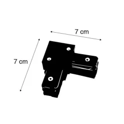 L-Kupplungsstück für 1-Phasen-Schiene schwarz - Iconic